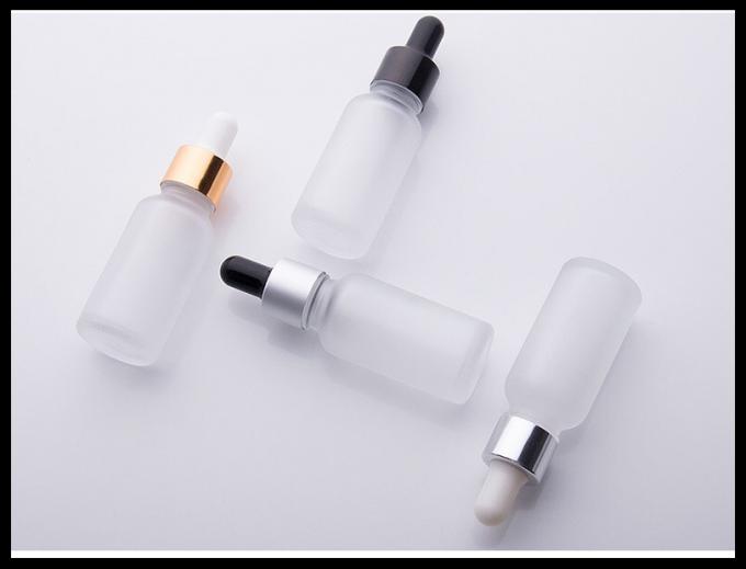 Clear Frosted Glass Essential Oil Bottles 30ml Capacity Childproof With Tamper Cap