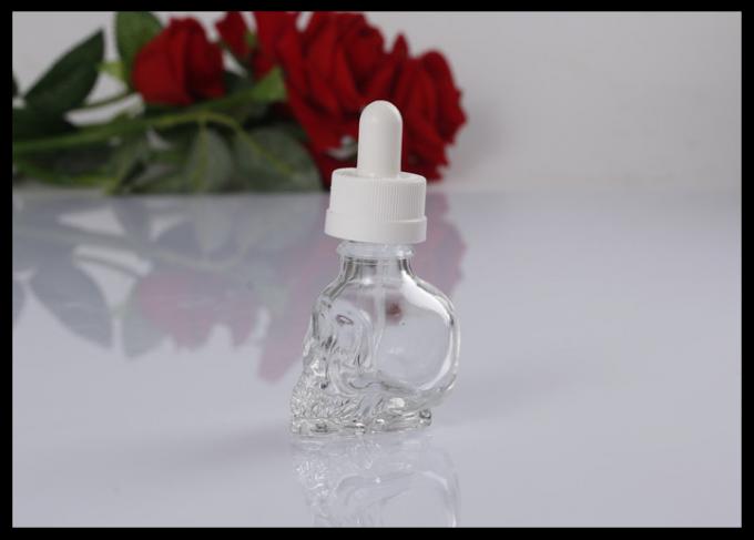 Skull 30ml Essential Oil Glass Dropper Bottles Clear Green Black Bottle